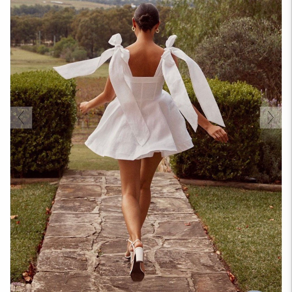 Dissh Linen Bow Dress